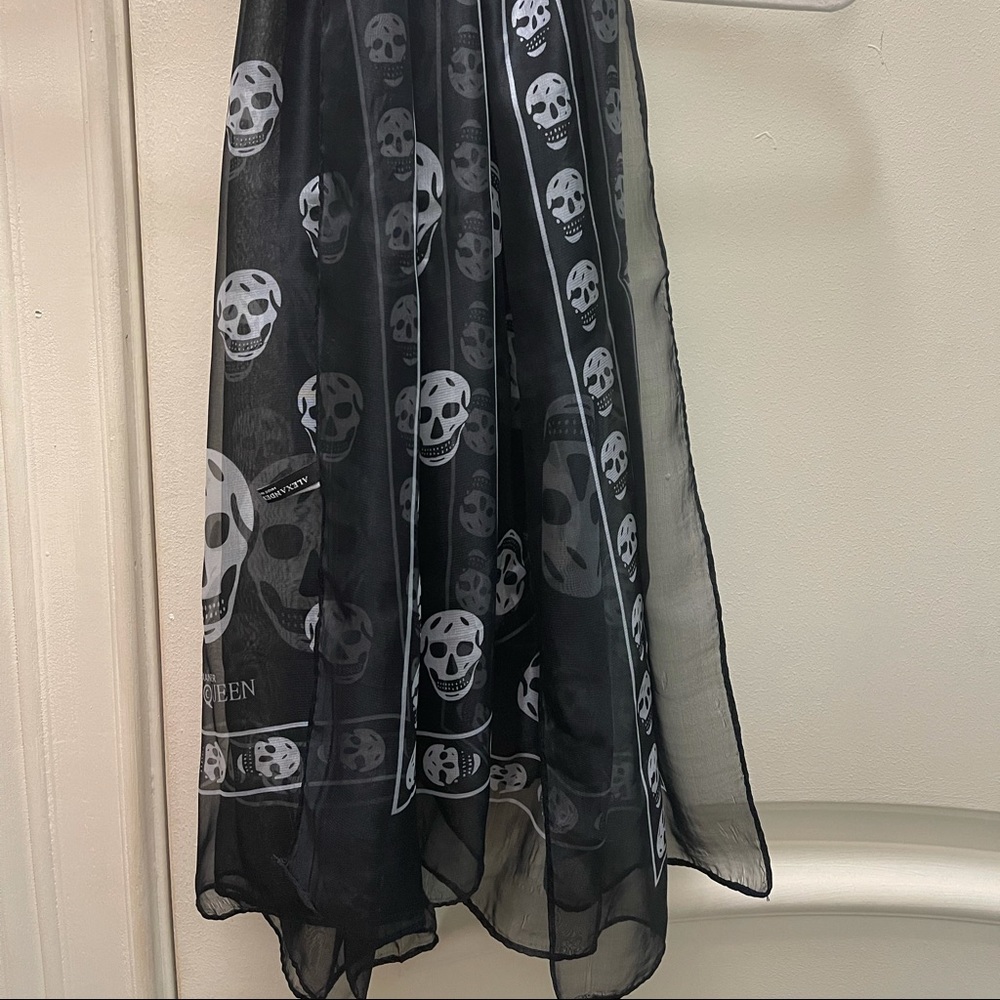 Authentic Alexander McQueen silk skull scarf.